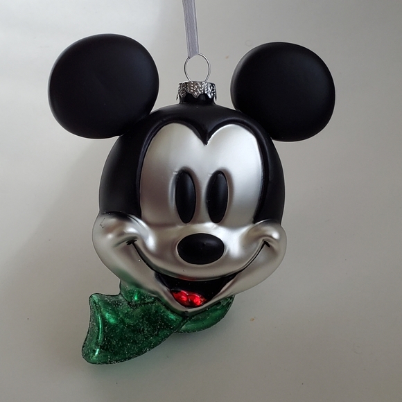 Hallmark Disney Mickey and Minnie Blown Glass Christmas Ornaments Set of… - Picture 3 of 15